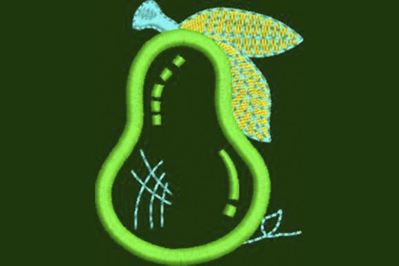 Applique Pear: A Seasonal Embroidery Gem