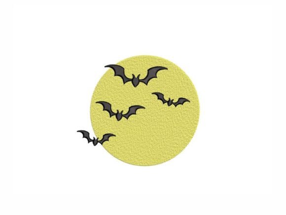 Halloween Moon Embroidery Design